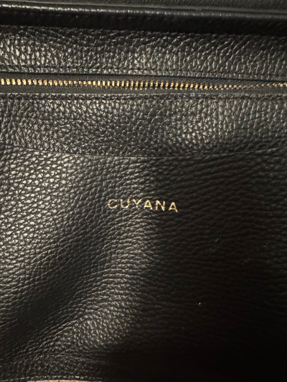 Cuyana Trapeze Satchel - Black Pebbled Leather with Shoulder Strap - Picture 8 of 9